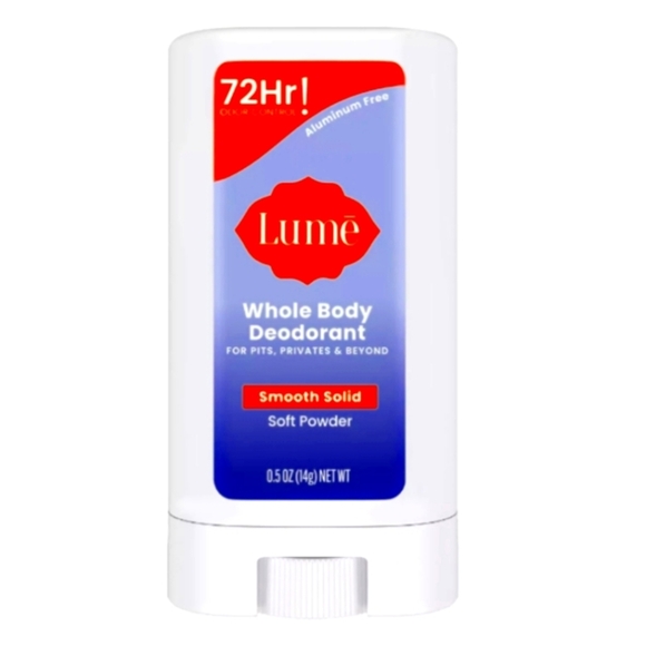 Lumé Whole Body Deodorant Smooth Solid Stick Soft Powder Travel Size 0.5 oz - Picture 1 of 11